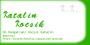 katalin kocsik business card